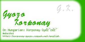 gyozo korponay business card